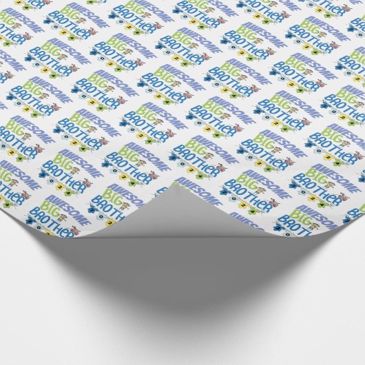 2024 Phantastischer großer Bruder Geschenkpapier (Ecke)