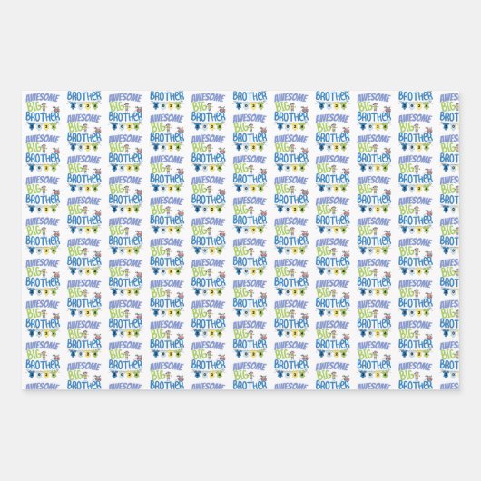 2024 Phantastischer großer Bruder Geschenkpapier Set (Vorderseite 2)