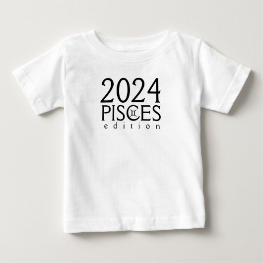 2024 Pisces Edition mit dem Symbol Baby T - Shirt (Vorderseite)