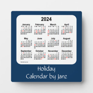 2024 Police Box Blue Holiday Calendar von Janz Fotoplatte