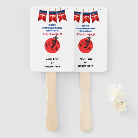 2024 Präsidentschaftswahl, die unter der Leitung v Fächer (Vorne und Hinten)