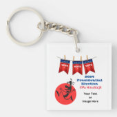 2024 Präsidentschaftswahl, die unter der Leitung v Schlüsselanhänger (Vorderseite)