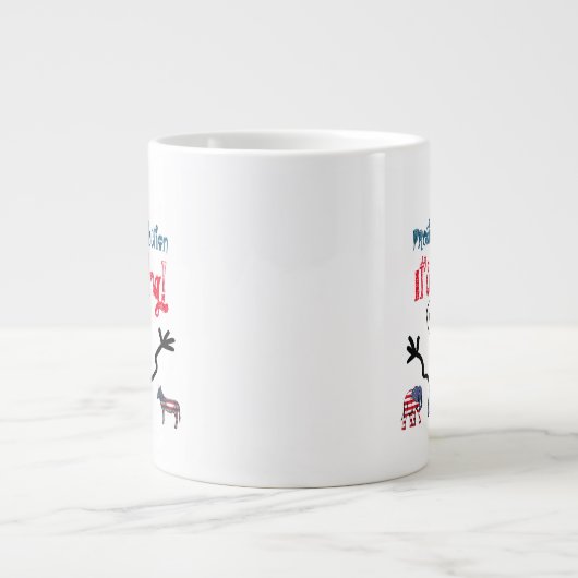 2024 Präsidentschaftswahl, es kommt! Jumbo-Tasse (Vorderseite)