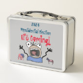 2024 Präsidentschaftswahl, es kommt! Metall Brotdose (Rückseite)