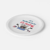 2024 Präsidentschaftswahl, es kommt! Pappteller (Schrägansicht)