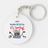 2024 Präsidentschaftswahl, es kommt! Schlüsselanhänger (Rückseite)