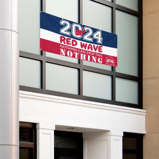 2024 Präsidentschaftswahl RED WAVE Banner (Äußeres Gebäude)