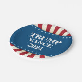 2024 Präsidentschaftswahl Trump Vance Pappteller (Schrägansicht)