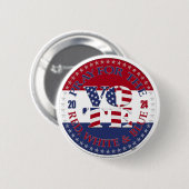 2024 Pray For The Red, White Blue USA Flag VOTE Button (Vorne & Hinten)