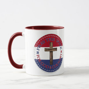 2024 Pray The Vote Für Gott und Land mit Kreuz Tasse