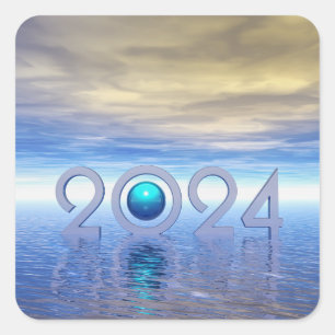 2024 QUADRATISCHER AUFKLEBER