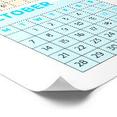 2024 Rainbow Colorful Full Year Monthly Calendar Poster (Ecke)