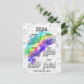 2024 Rainbows End 6 Month Mini Calendar by Janz Postkarte (Stehend Vorderseite)