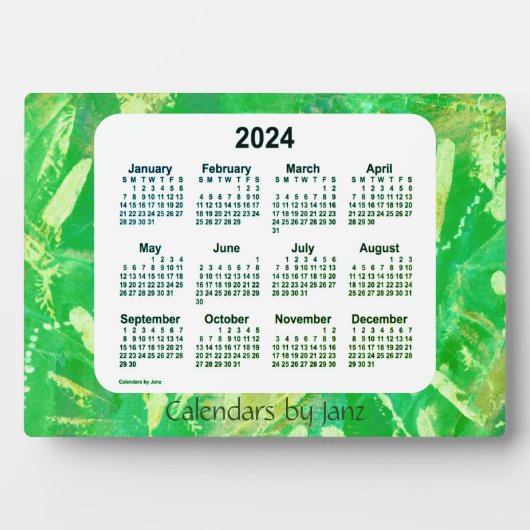 2024 Recoleta Green Tracks Desk Kalender von Janz Fotoplatte (Vorderseite)