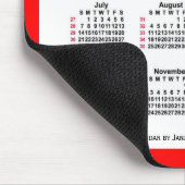 2024 Red 52 Weeks ISO Kalender von Janz Two Tone Mousepad (Ecke)