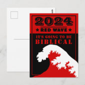 2024 RED WAVE Es wird BIBLICAL Postkarte (Vorne/Hinten)