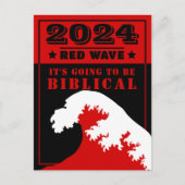 2024 RED WAVE Es wird BIBLICAL Postkarte (Vorderseite)