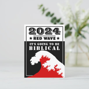 2024 RED WAVE Es wird BIBLICAL Postkarte