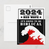 2024 RED WAVE Es wird BIBLICAL Postkarte (Vorne/Hinten)