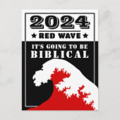 2024 RED WAVE Es wird BIBLICAL Postkarte (Vorderseite)