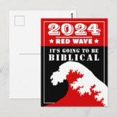 2024 RED WAVE Es wird BIBLICAL Postkarte (Vorne/Hinten)