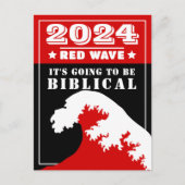 2024 RED WAVE Es wird BIBLICAL Postkarte (Vorderseite)