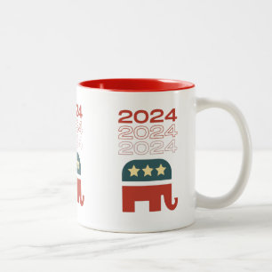 2024 republikanischer, konservativer amerikanische zweifarbige tasse