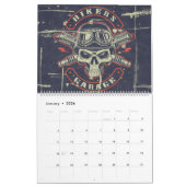 2024 Retro Grunge Motorrad-Kalender Kalender (Jan 2026)