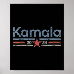 2024 Retro Grunge Streifen Vintage Kamala Harris 2 Poster
