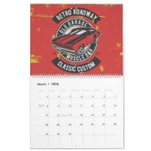 2024 Retro Grunge Style Frisierte Auto Kalender (Mär 2026)