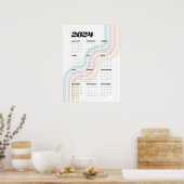 2024 Retro Wall Calendar - 18"x24" Poster (Küche)