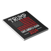 2024 Rettete Trump Amerika wieder USA Flag Notizblock (angewinkelt)