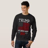 2024 Rettete Trump Amerika wieder USA Flag Sweatshirt (Vorne ganz)