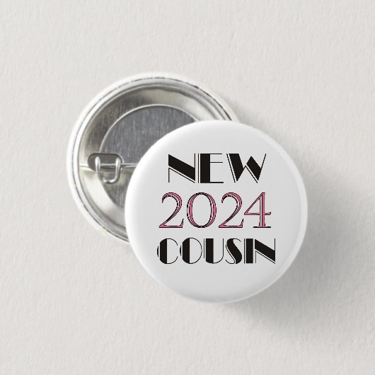 2024 Rosa neuer Cousin Button (Vorne & Hinten)