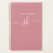 2024 rosafarbener wöchentlicher monatlicher Planer (Vorderseite)