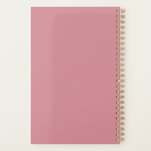 2024 rosafarbener wöchentlicher monatlicher Planer (Rückseite)