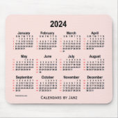 2024 Rose 52 Wochen Kalender von Janz Mousepad (Vorne)