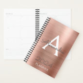 2024 Rose Goldblush-Rosa-Sparkle-Monogramm Planer (Anzeige)
