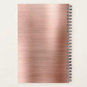 2024 Roségold-Rosa Glanz Monogramm Planer (Rückseite)