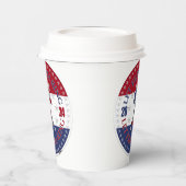 2024 Rot und Blau Lass Freedom Ring Liberty Bell Pappbecher (Links)