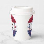 2024 Rot und Blau Lass Freedom Ring Liberty Bell Pappbecher (Rechts)