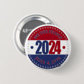 2024 Rot und Blau Wir Menschen Button (Vorne & Hinten)
