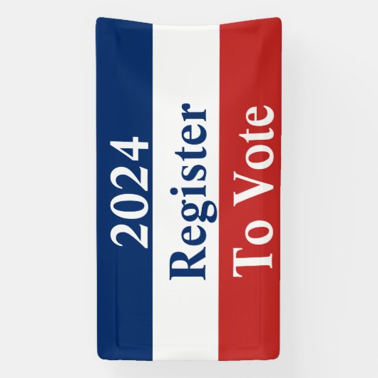 2024 Rot-Weiß und Blau-Register zur Abstimmung Banner (Vertikal)