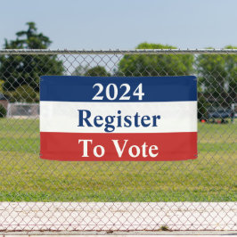 2024 Rot-Weiß und Blau-Register zur Abstimmung Banner