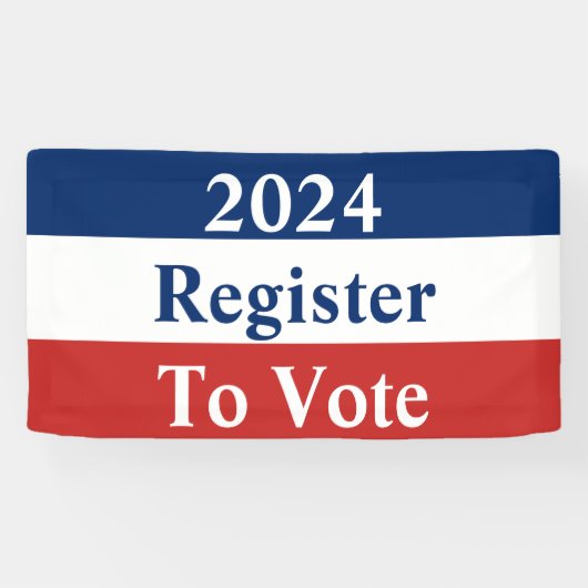 2024 Rot-Weiß und Blau-Register zur Abstimmung Banner (Horizontal)