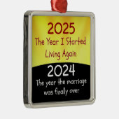 2024 Scheidungsfeier Metal Ornament (Rechts)