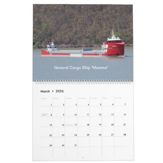 2024 Schiffe auf dem Hudson River Calendar Kalender (Mär 2026)