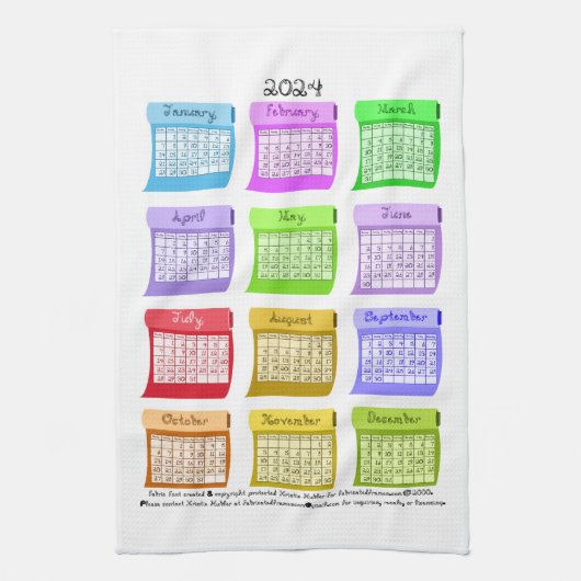 2024 Schriftart für das Fabric-Bolts-System Geschirrtuch (Vertikal)