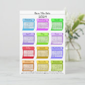 2024 Schriftart für Stoffe aus Stoff Save the Date (Stehend Vorderseite)