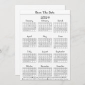 2024 Schriftart für Terminologie Save the Date (Vorne/Hinten)